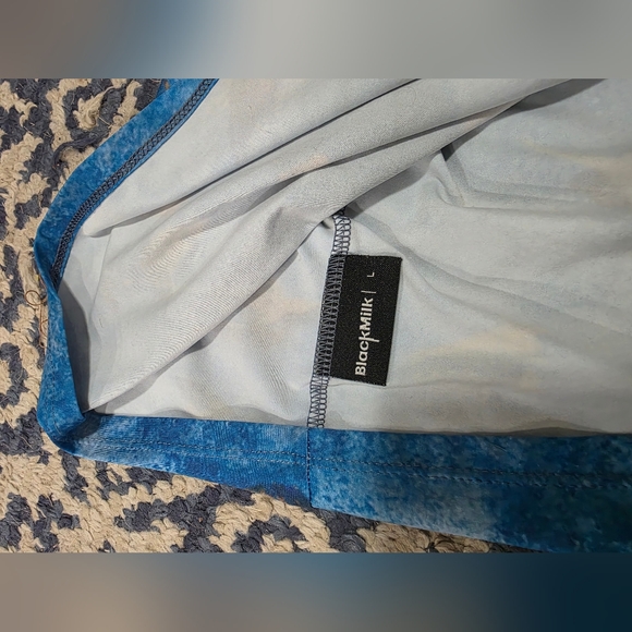 Blackmilk Train of stars super drape top mini dress blue L - Picture 5 of 7